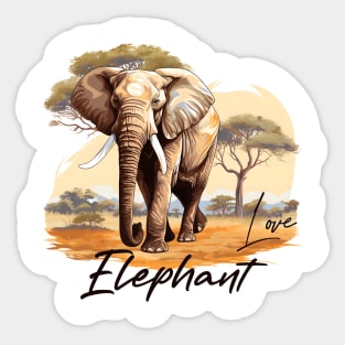 African Elephant Sticker